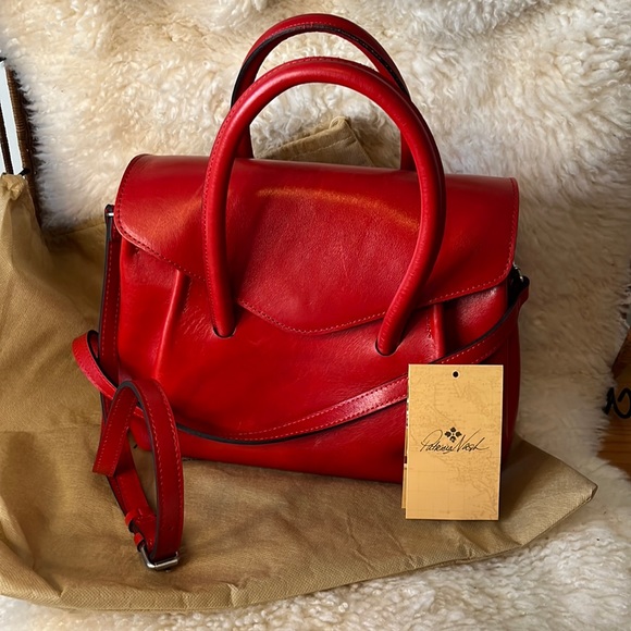 RARE Red Patricia Nash Leather Bag - Picture 1 of 13